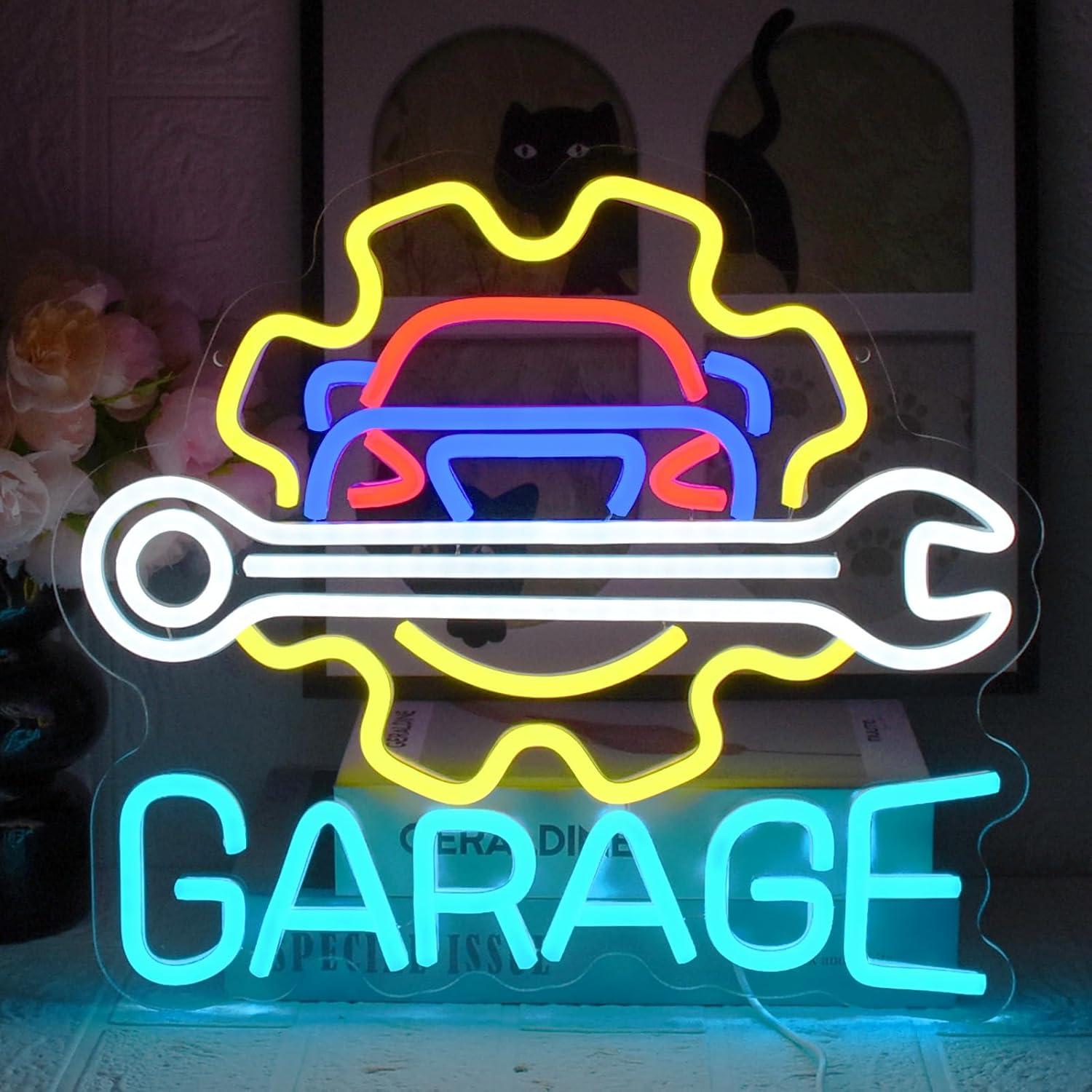 Auto Repair Shop In - Garage Neon Sign USB Powered LED