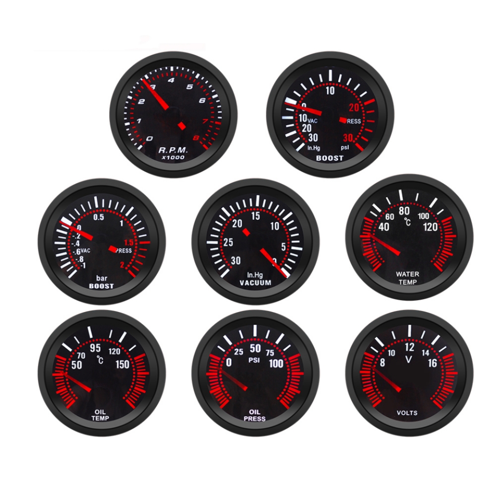 Smoke Leak Detector - 2″ 52mm Tachometer RPM Boost Gauge