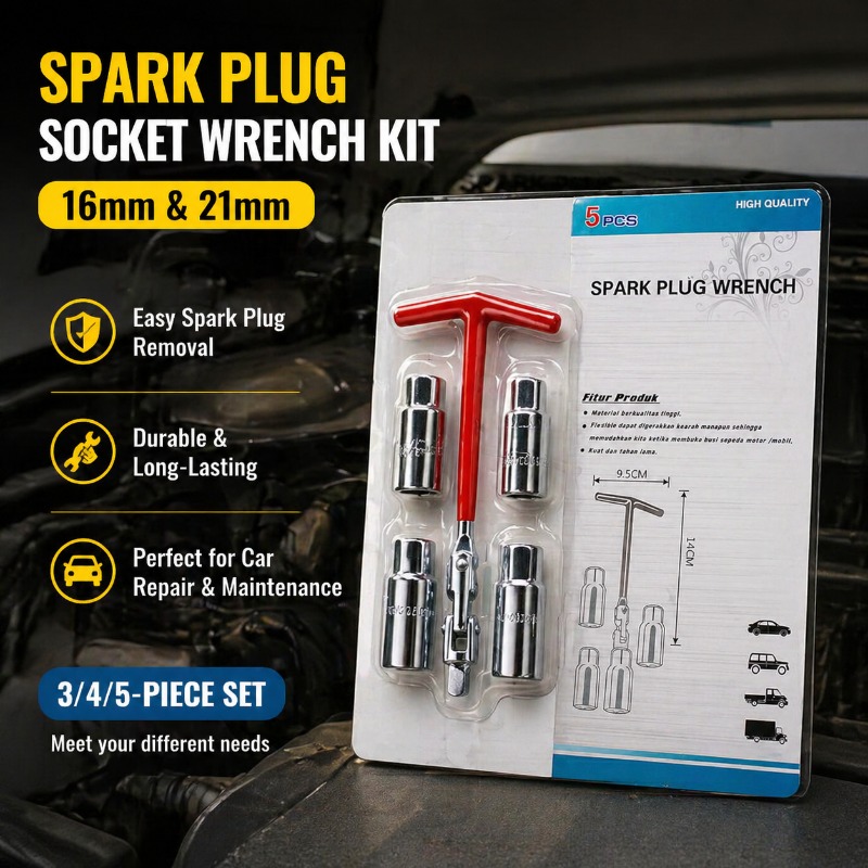 Spark Plug Socket Set - 16mm 21mm Spark Plug Socket Wrench