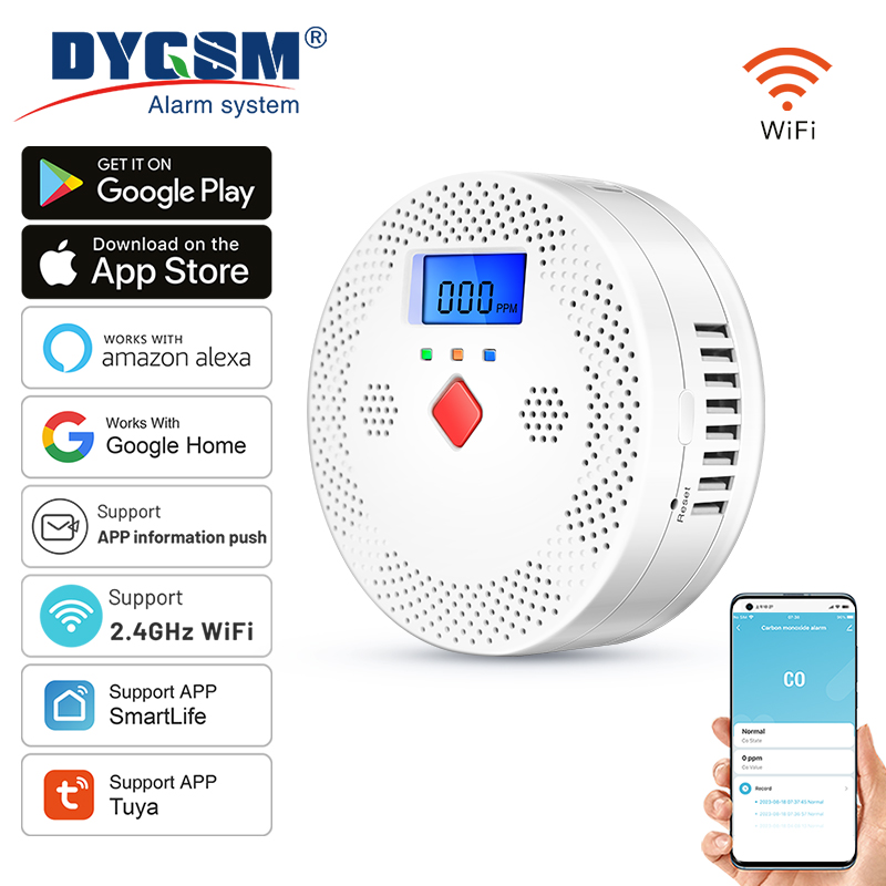 Smoke Leak Detector - Tuya WiFi Smart Carbon Monoxide Detector