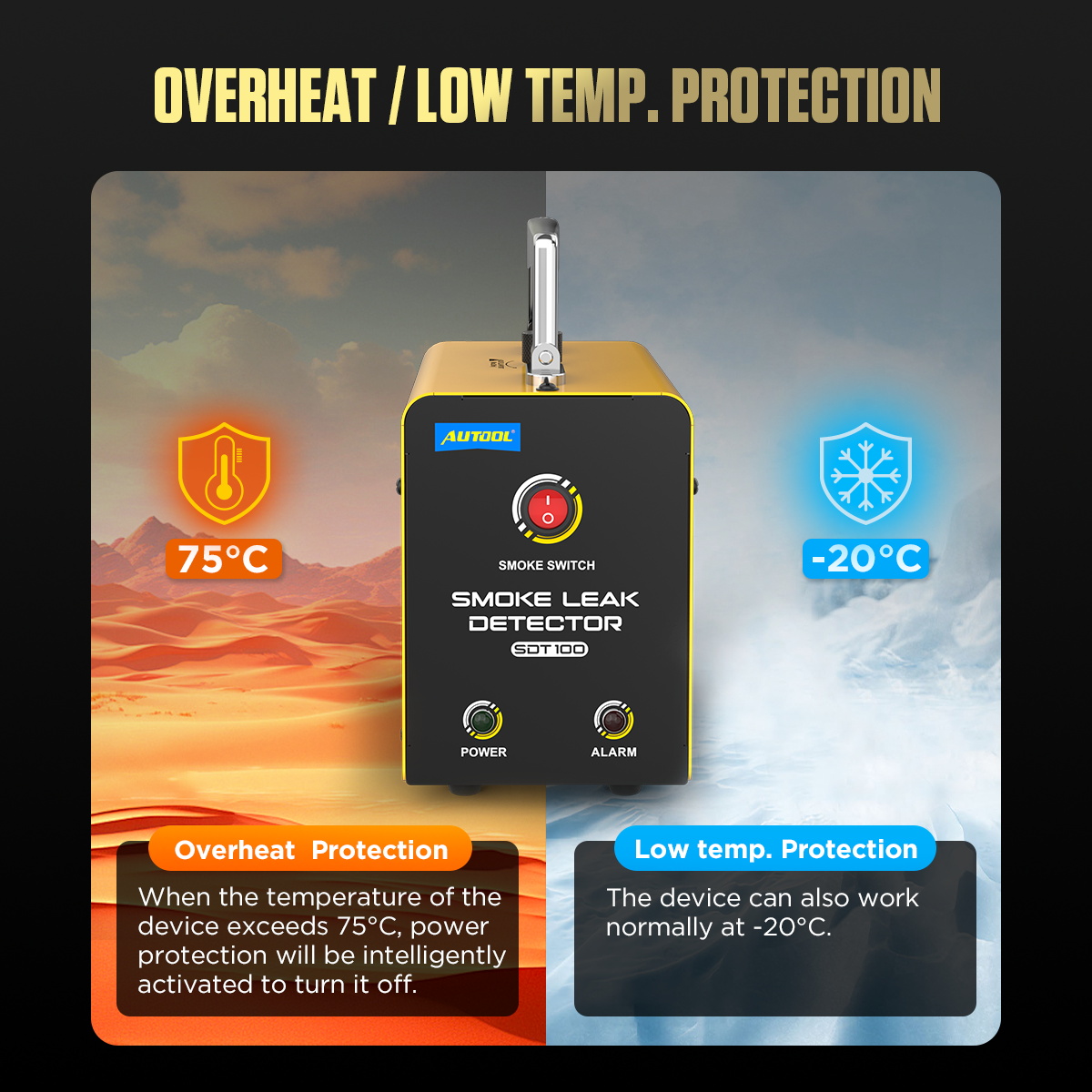 AUTOOL SDT100 Automotive Smoke - огляд і ціна Smoke Leak Detector