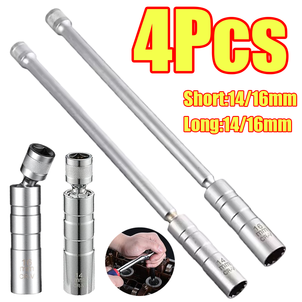 1-4Pcs 14mm 16mm Spark Plug So - огляд і ціна Spark Plug Socket Set