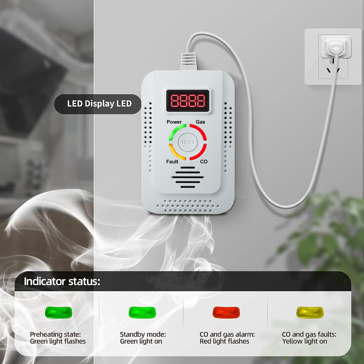 Natural Gas Detector 2in1 And  - огляд і ціна Smoke Leak Detector