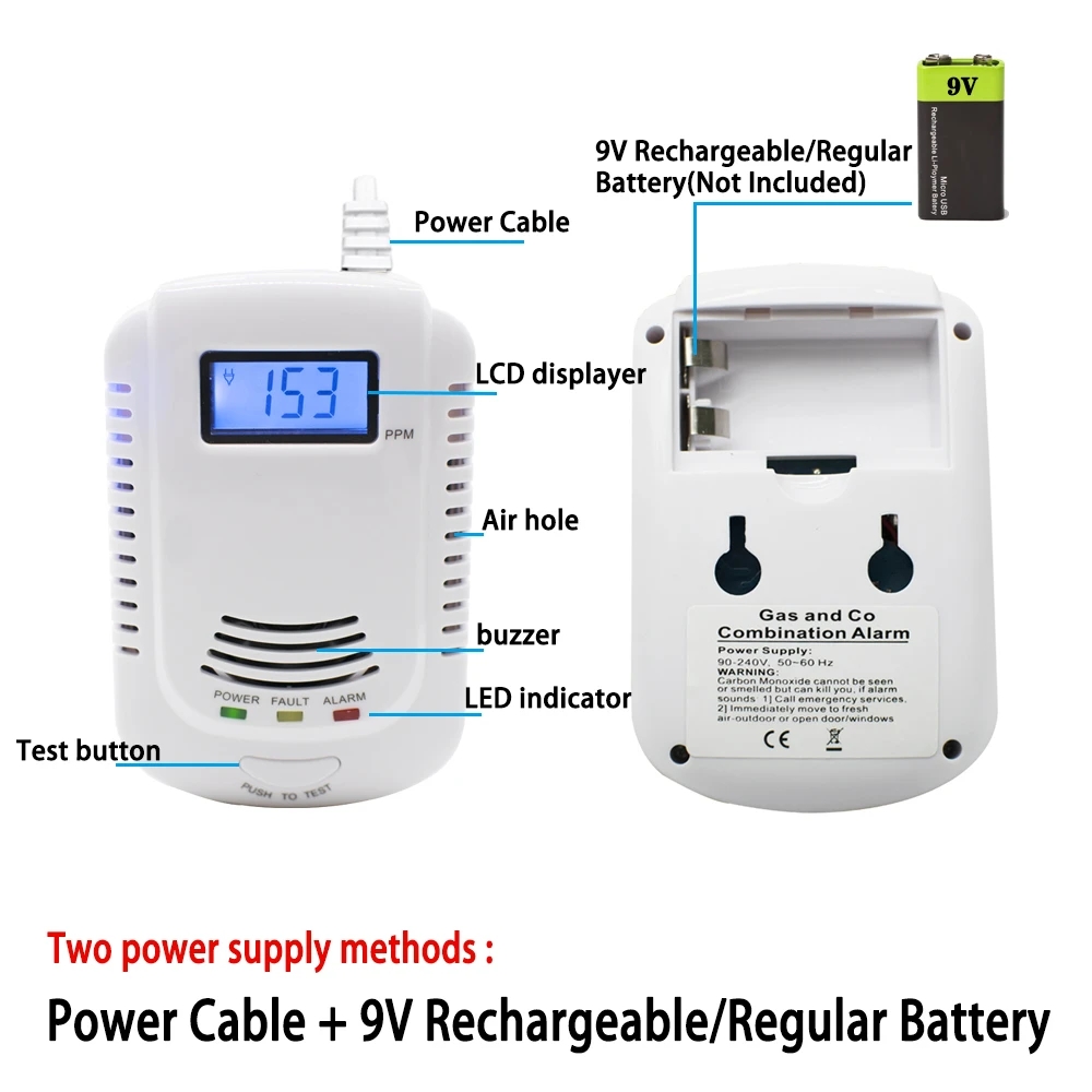 New CO Leak Detector 2-in-1 Ca - огляд і ціна Smoke Leak Detector